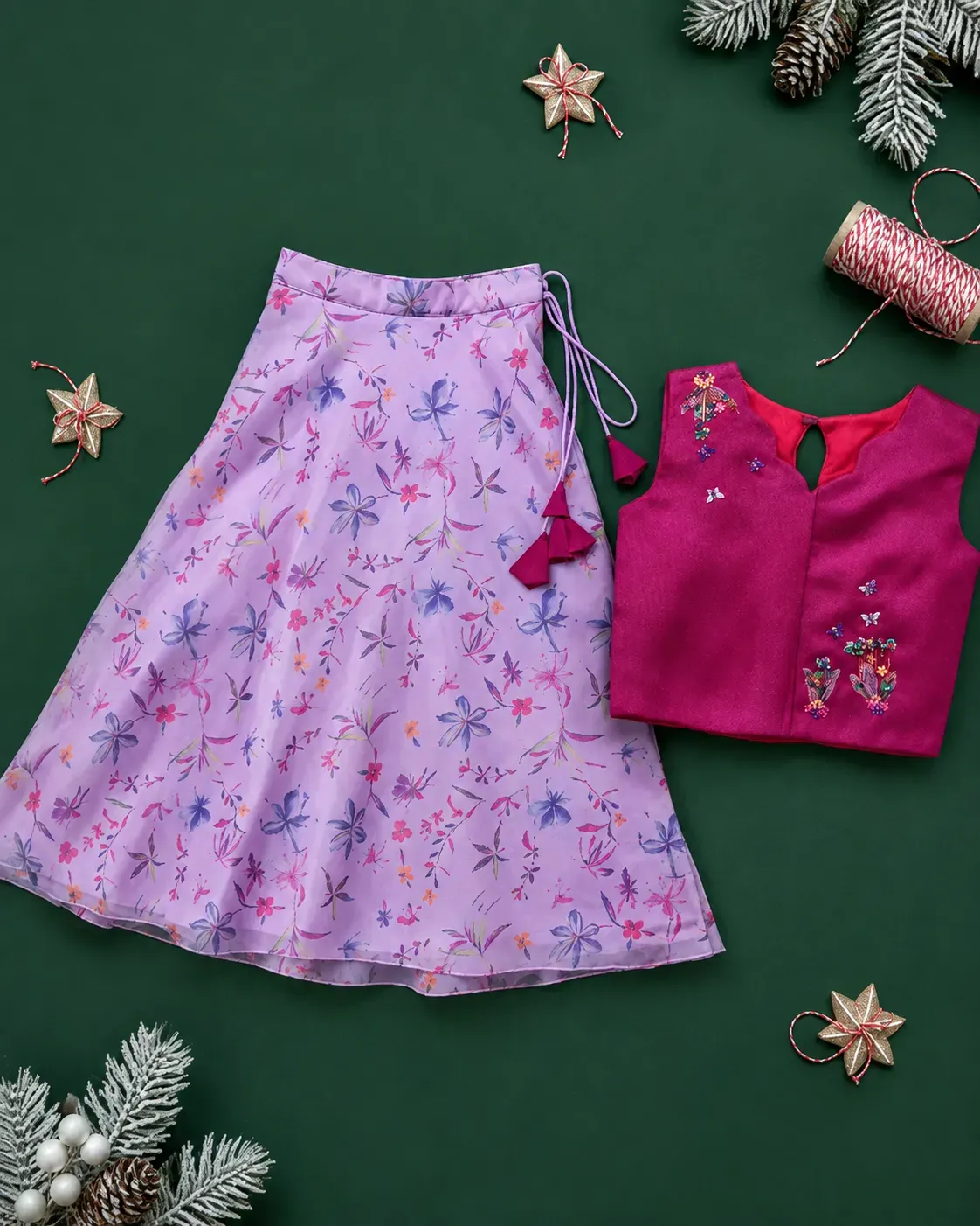 Little Lehengha - Lavender and Magenta